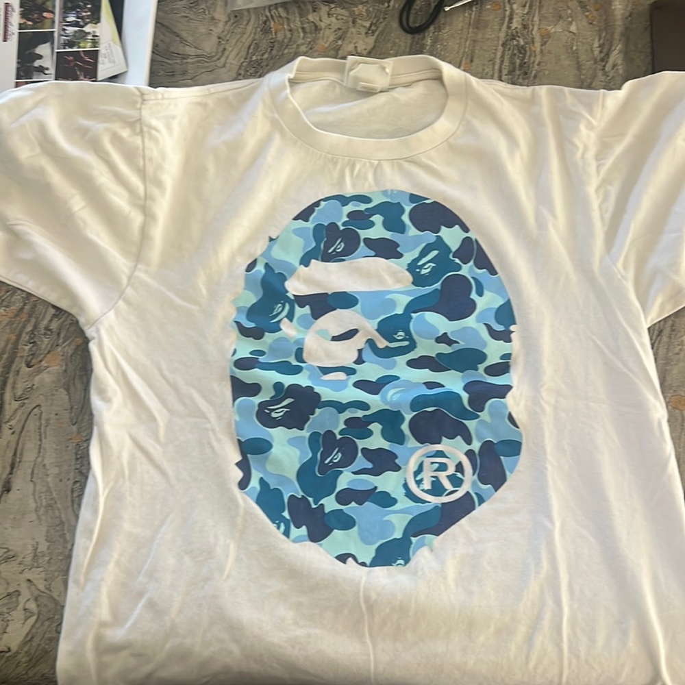 Bape Camo T shirt blue